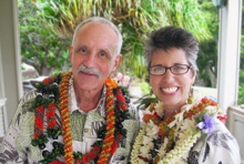 Tom Apple and Maria Gallo at welcome reception